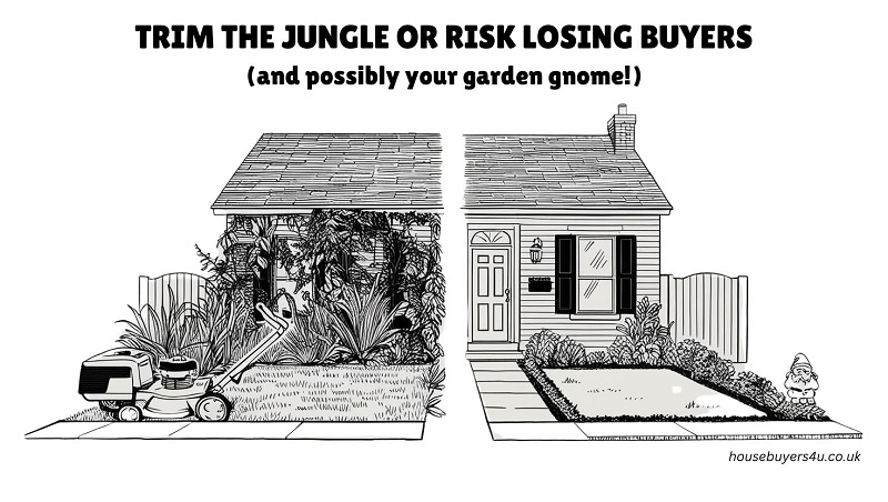 Overgrown garden vs neat garden for kerb appeal