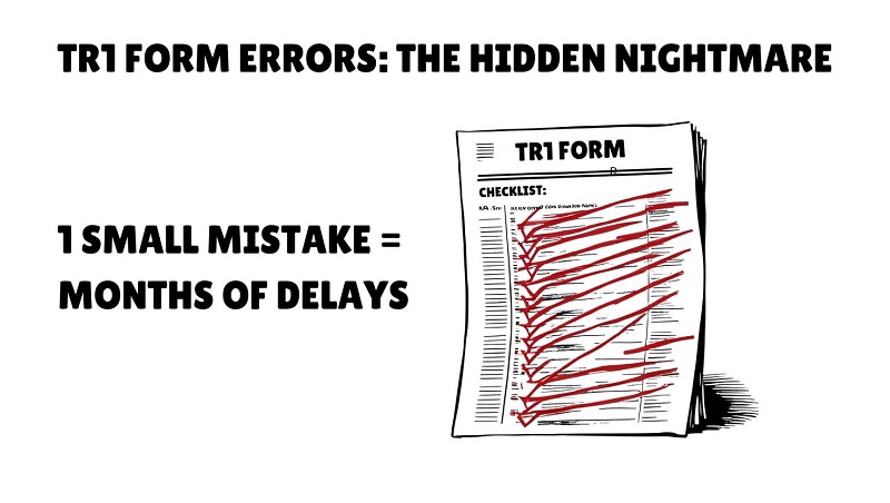 Errors on tr one forms can cause months of delay
