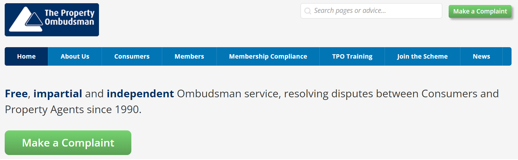 The property ombudsman website